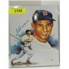 Image 1 : 8X10 BASEBALL PRINT AUTOGRAPHED TED WILLIAMS COA