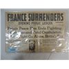 Image 1 : MILITARIANA WWII NEWSPAPER FRANCE SURRENDERS