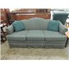 Image 1 : 76"L EMERALD GREEN 3 CUSHIONED COUCH