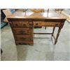 Image 2 : 44X18X72 FAUX MAPLE DESK / VANITY & MIRROR