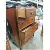 Image 2 : VINTAGE 34X19X48 MAHOGANY 5 DRAWER HIGHBOY DRESSER