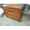Image 1 : VINTAGE 44X20X34 WALNUT 3 DRAWER LOWBOY DRESSER