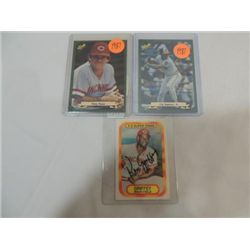 LOT 3 1987 CLASSIC #1 BASEBALL PLAYER CARD ROSE,