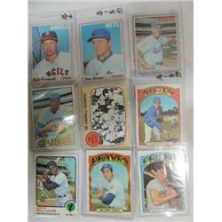 LOT 9 1967 TO 1972 TOPPS BASEBALL PLAYER CARDS