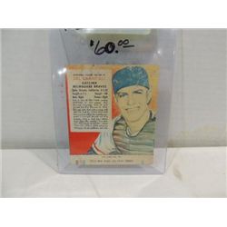 1955 RED MAN #2 BASEBALL PLAYER CARD DEL CRANDALL