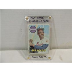 1969 TOPPS #100 BASEBALL PLAYER CARD HANK AARON