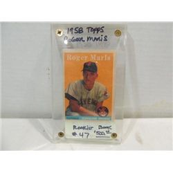 1958 TOPPS #47 BASEBALL ROOKIE CARD ROGER MARIS