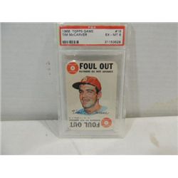 1968 TOPPS GAME #18 GRADED BASEBALL CARD MCCARVER