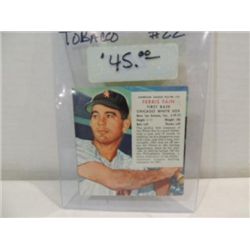 1954 RED MAN #22 BASEBALL PLAYER CARD FERRIS FAIN