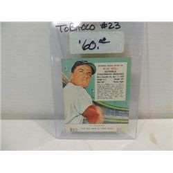 1955 RED MAN #23 BASEBALL PLAYER CARD GUS BELL