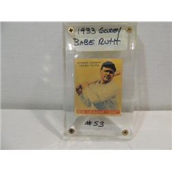 1933 GOUDEY #53 BASEBALL PLAYER CARD BABE RUTH