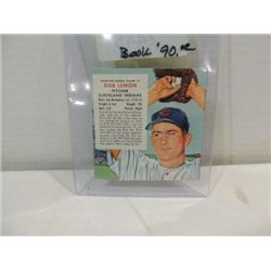 1955 RED MAN #8 BASEBALL PLAYER CARD BOB LEMON