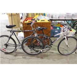 2 BIKES: BLACK NORCO MOUNTAIN BIKE & BLACK SUPERCYCLE TOUR BIKE