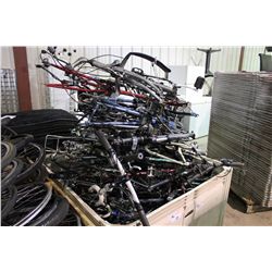 BIN OF ASSORTED BICYCLE PARTS ( BIN NOT IN SALE )