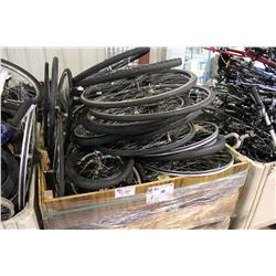 BIN OF ASSORTED BICYCLE PARTS ( BIN NOT IN SALE )