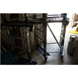 4" X 2' ADJUSTABLE CURVED MOBILE ROLLER CONVEYOR