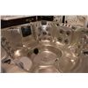 Image 4 : CAL SPAS COLEMAN SERIES HOT TUB WITH OYSTER OPAL INTERIOR AND 7' LIGHT GREY CABINET. C/W: