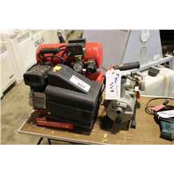 AIR COMPRESSOR AND ECHO WP-1000 PORTABLE PUMP