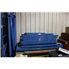 Image 1 : LOT OF ASSORTED BLUE PALLET RACKING AND WOODEN SHELVES