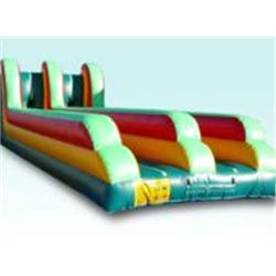 2 PIECE INFLATABLE CHILDREN'S OBSTACLE COURSE WITH SLIDE