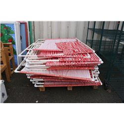 RED AND WHITE STRIPED GAME SURROUNDS