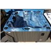 Image 2 : CAL SPAS ESCAPE SELECT SERIES HOT TUB WITH SKY BLUE INTERIOR AND 8' GREY CABINET. C/W: