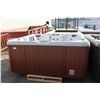 Image 1 : CAL SPAS ESCAPE SELECT SERIES HOT TUBE WITH SAHARA INTERIOR AND 8' MAHOGANY CABINET. C/W:
