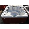 Image 2 : CAL SPAS ESCAPE SELECT SERIES HOT TUBE WITH SAHARA INTERIOR AND 8' MAHOGANY CABINET. C/W: