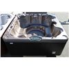 Image 2 : CAL SPAS CONNECT SERIES HOT TUBE WITH CINNABAR INTERIOR AND 8' MAHOGANY CABINET. C/W: