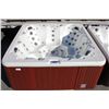 Image 2 : CAL SPAS VICTORY EXTREME SERIES HOT TUB WITH OYSTER INTERIOR AND 8' MAHOGANY CABINET. C/W: