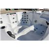 Image 3 : CAL SPAS CONNECT SERIES HOT TUB WITH SNOW WHITE INTERIOR AND 7' TEAK CABINET.  C/W: