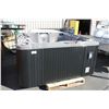 Image 1 : CAL SPAS CONNECT SELECT SERIES HOT TUB WITH NIGHT SAND INTERIOR AND 7' BLACK CABINET. C/W:
