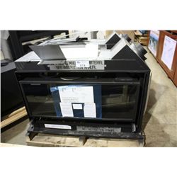 REGENCY BLACK DOUBLE SIDED GAS FIREPLACE INSERT WITH REMOTE, DEFLECTOR & LOG SET