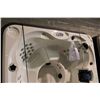 Image 3 : CAL SPAS APERICAN SERIES HOT TUB WITH IVORY INTERIOR AND 7.5' CAL CUSTOM CABINET. C/W: