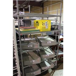 GREY METAL ADJUSTABLE RESTAURANT RACK