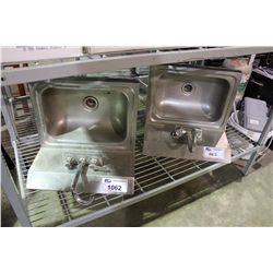 2 STAINLESS STEEL HAND WASH SINKS