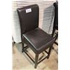 Image 1 : BLACK LEATHER HI BACK RESTAURANT CHAIR