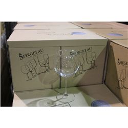 BOX OF SPIEGELAU RED WINE GLASSES