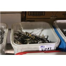 BIN OF ASSORTED FLATWARE