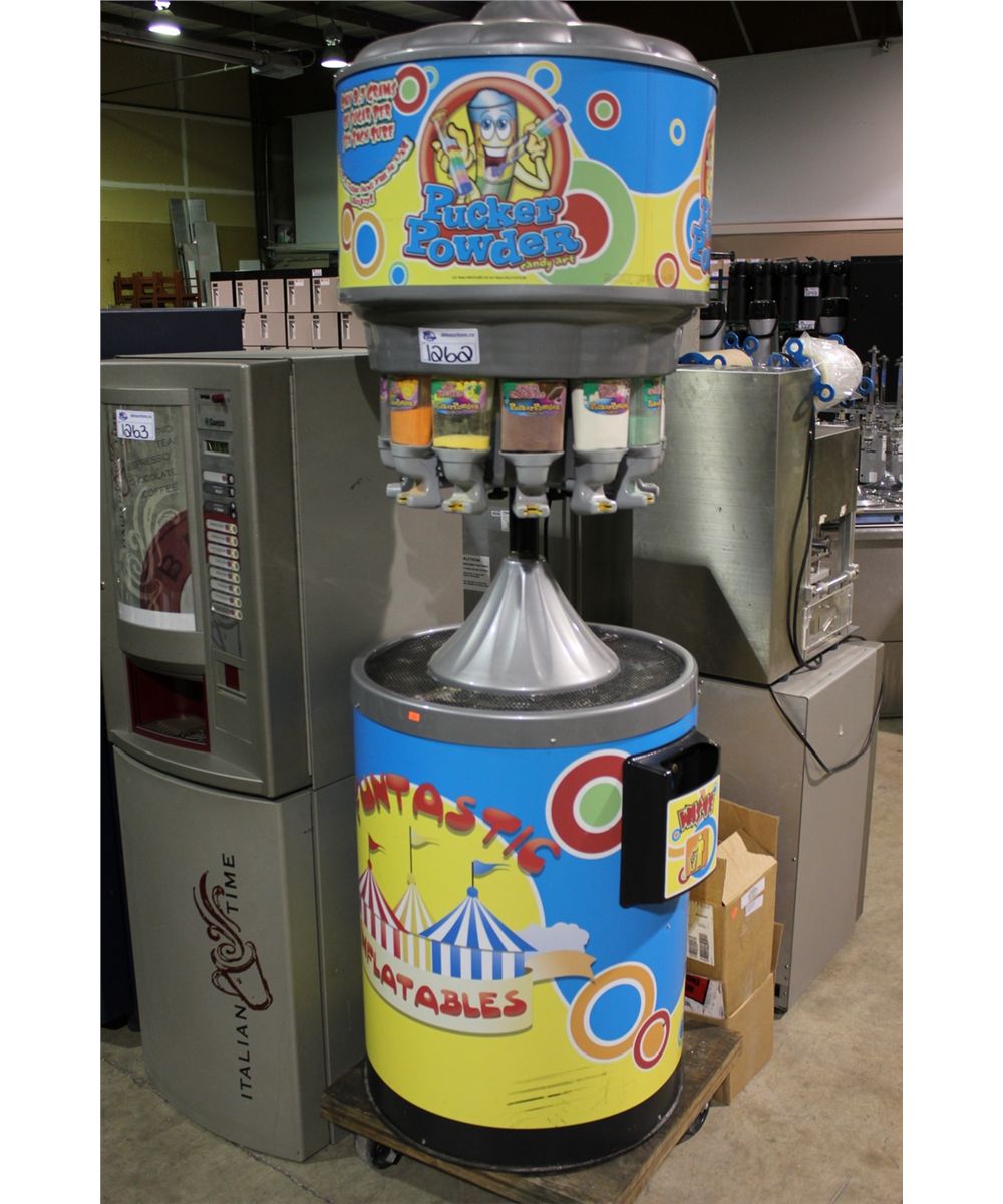 Powder Machine Candy CANDY ART PUCKER POWDER CANDY DISPENSING SYSTEM WITH PRODUCT