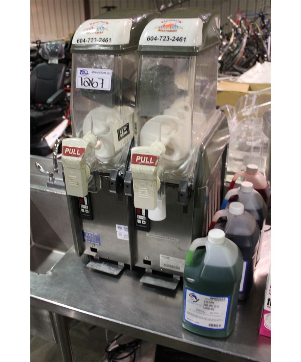 ELMECO MODEL FC2 2 STATION SLUSH MACHINE WITH PRODUCT Able Auctions