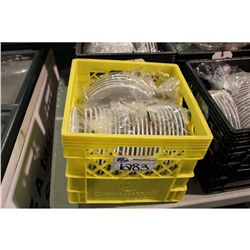 2 BINS OF ASSORTED PLATEWARE