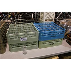 4 TRAYS OF WHITE WINE GLASSES