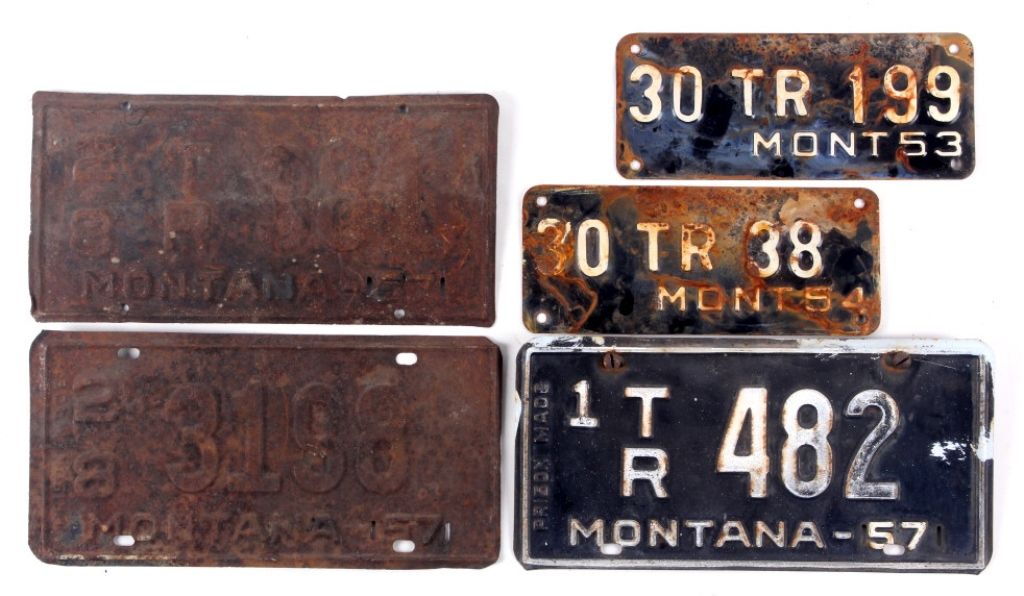 19531957 Montana Prison Made License Plates