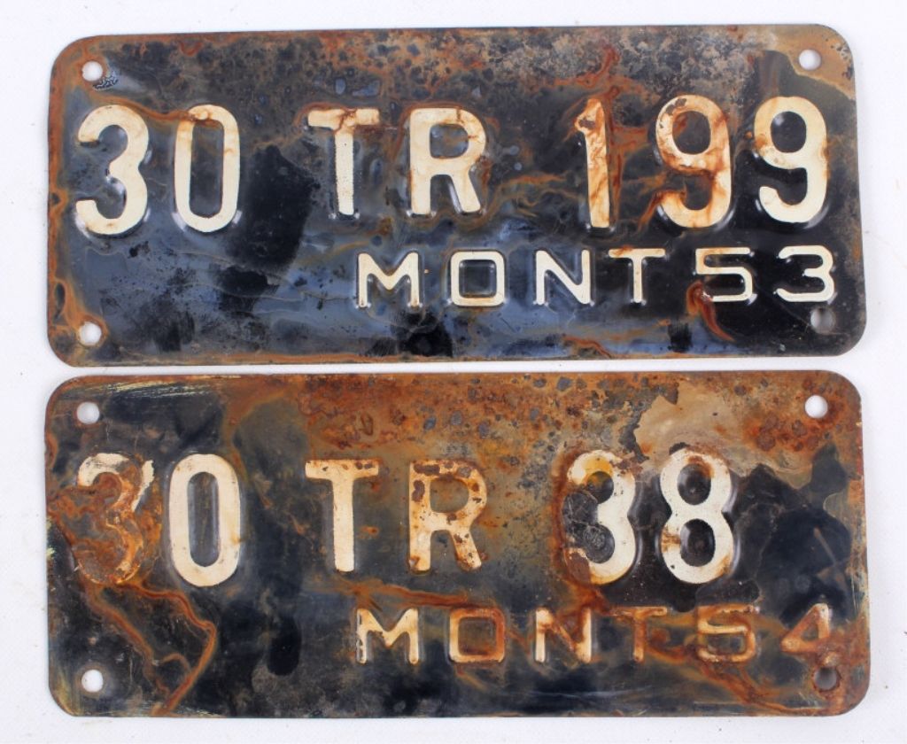 19531957 Montana Prison Made License Plates
