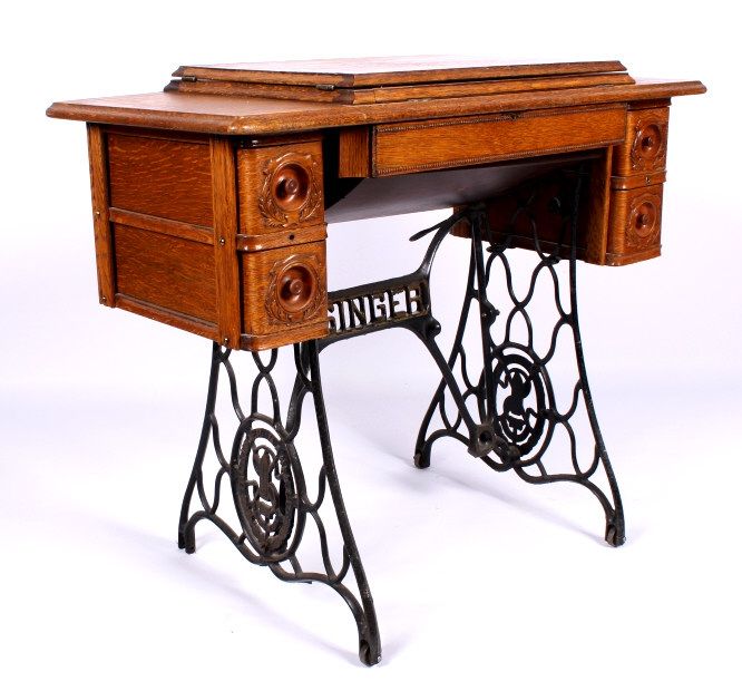 Antique Singer Sewing Machine Oak