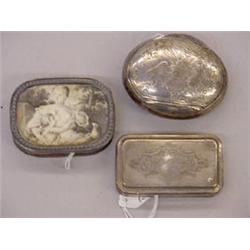 THREE CONTINENTAL SILVER BOXES