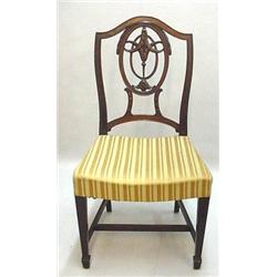 EARLY STYLE MEDALLION BACK SIDE CHAIR