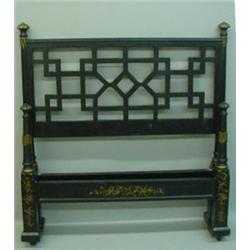 ORIENTAL STYLE CARVED BED