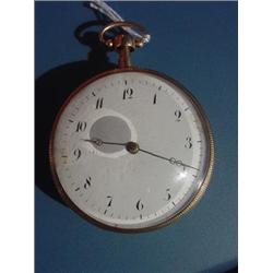 OPEN FACE POCKET WATCH WITH MUSIC AND CHIMES